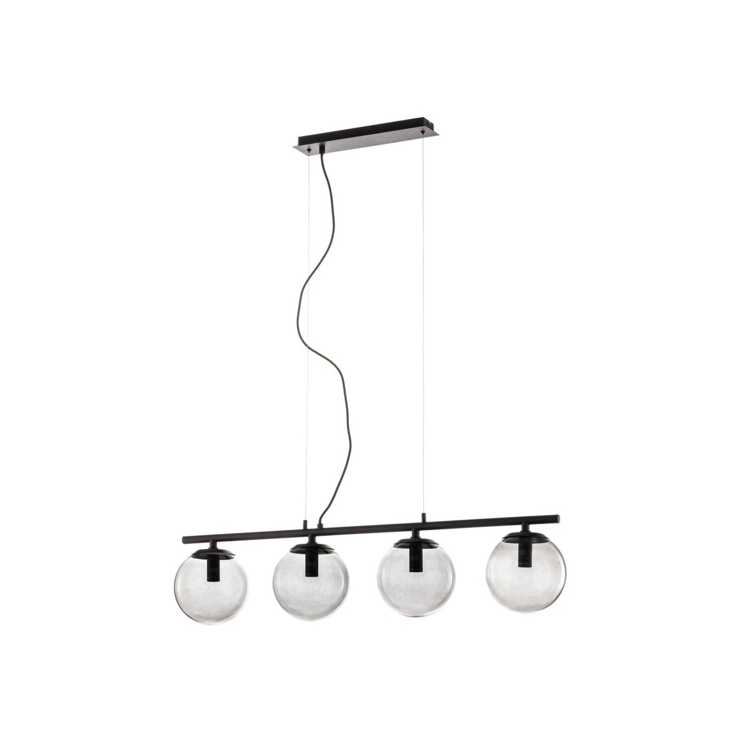 Lucande Pendelleuchte Sotiana 9639640 Design Modern in Schwarz aus Glas 4-f günstig online kaufen