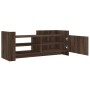 VidaXL TV-Schrank in Braun Eichen-Optik mit offenem Fach und Tür, 100x35x40 cm.
