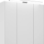 Pelipal Spiegelschrank Trentino, weiß glänzend, 75 cm breit, mit 3 Türen und Aufsatzleuchte.