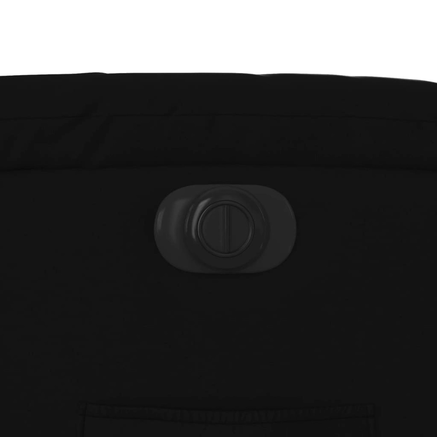 Detailaufnahme: Schwarzer Relaxsessel mit elektrischer Bedienung für Liegefunktion.