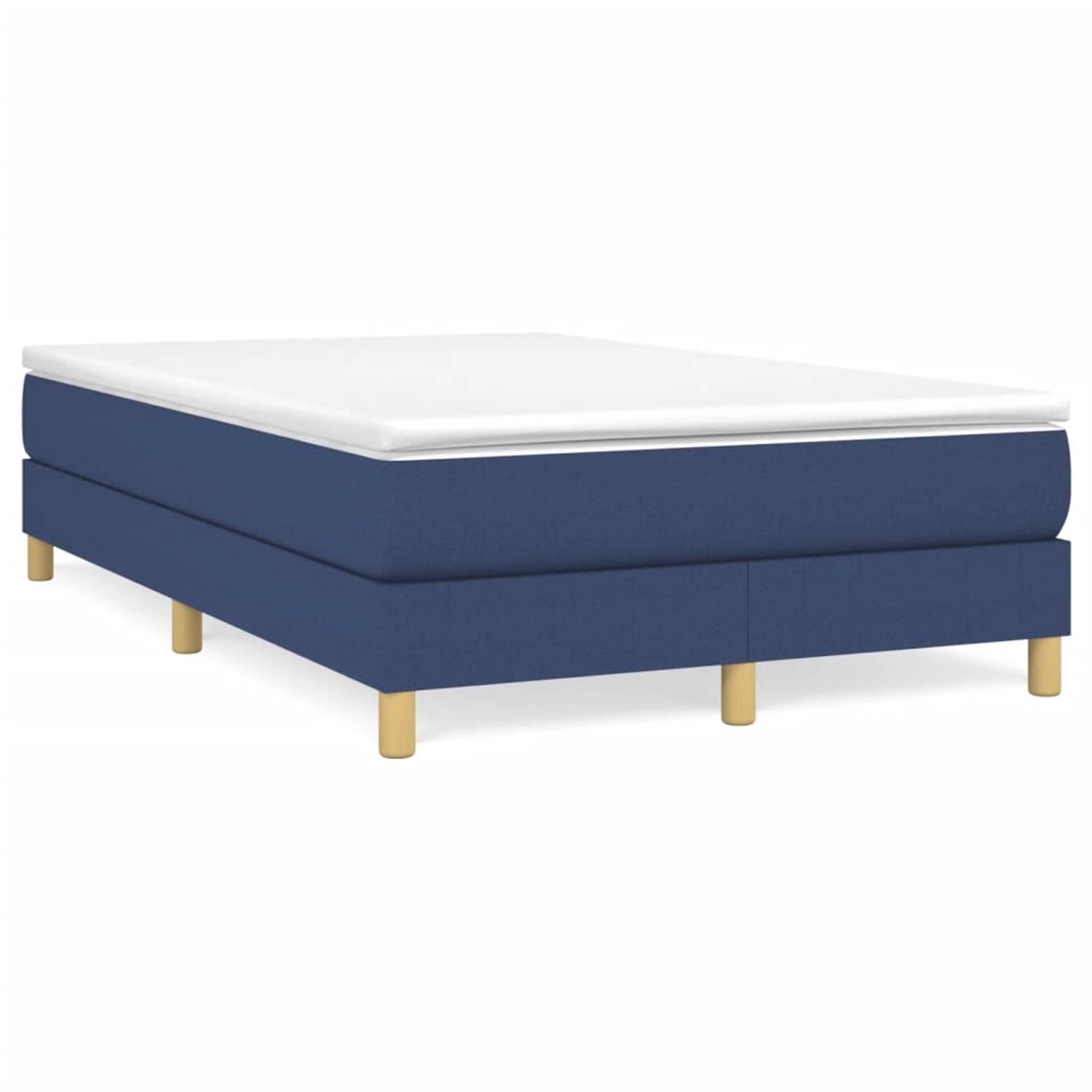 Vidaxl Boxspringbett Blau 120x200 Cm Stoff günstig online kaufen