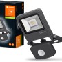 Ledvance LED-Außenstrahler Endura Flood mit Sensor, 10W, dunkelgrau. Außenleuchte mit Bewegungsmelder.