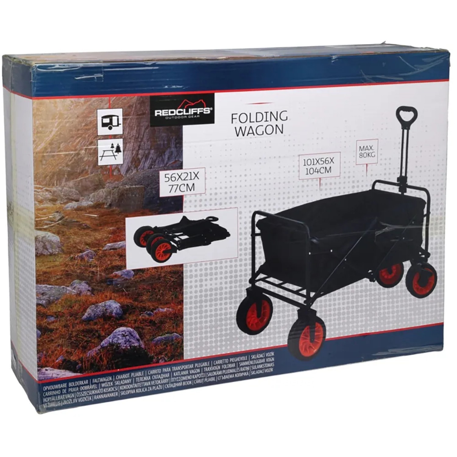 Bollerwagen faltbar 22 x 59,5 x 77,5 cm Schwarz kaufen bei OBI