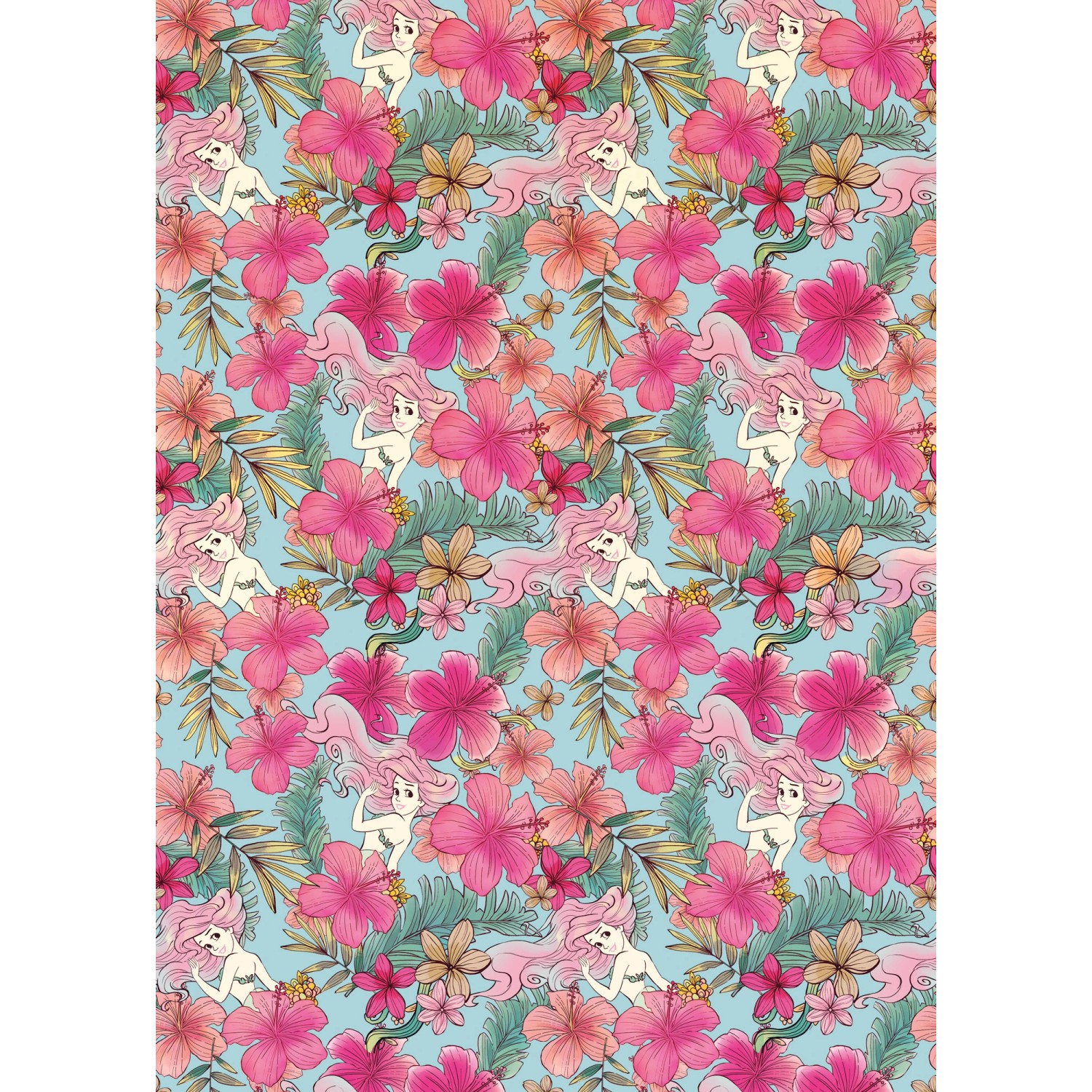Komar Fototapete Vlies Ariel - Pink Flower  200 x 280 cm