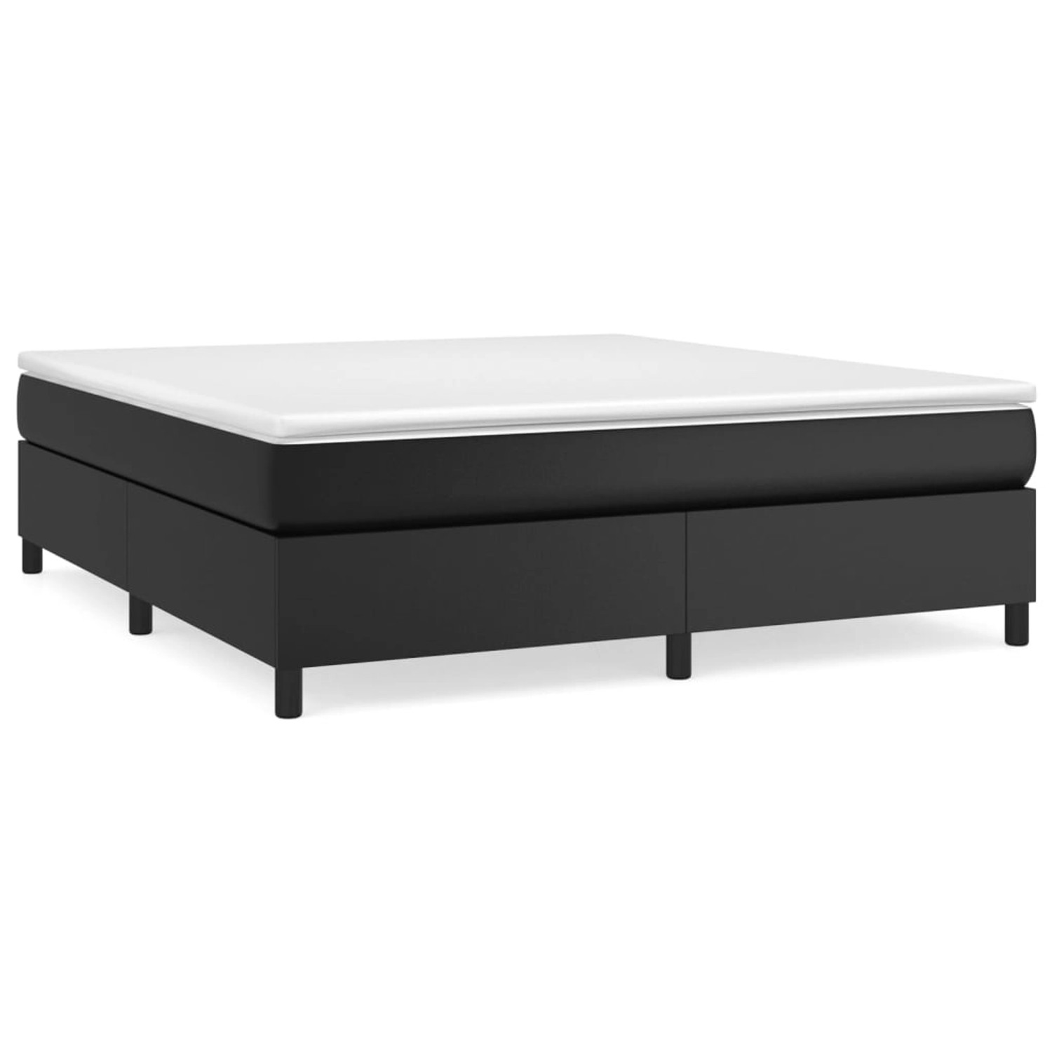 vidaXL Boxspringbett Schwarz 160x200 cm Kunstleder1465993 günstig online kaufen