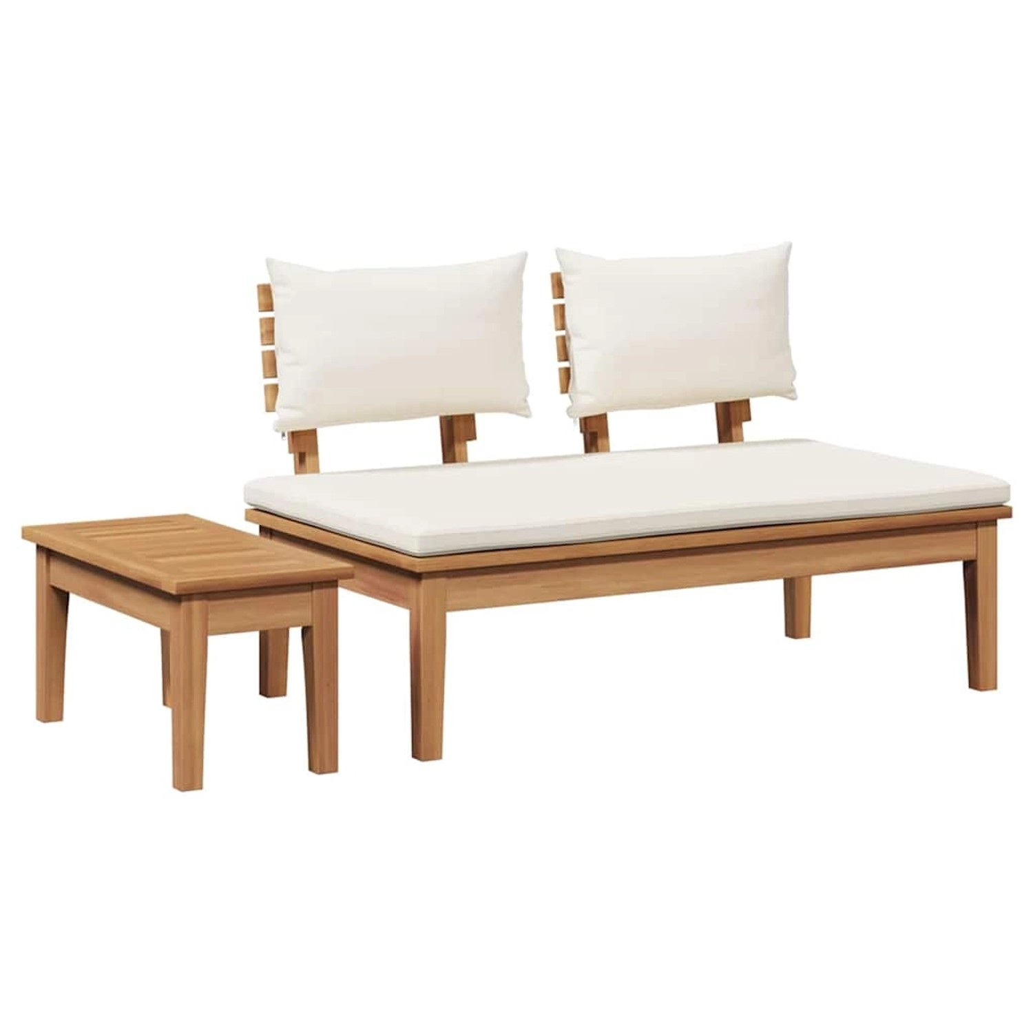 vidaXL Gartenbank 2-Tlg Braun Massivholz Teak 42006396 günstig online kaufen