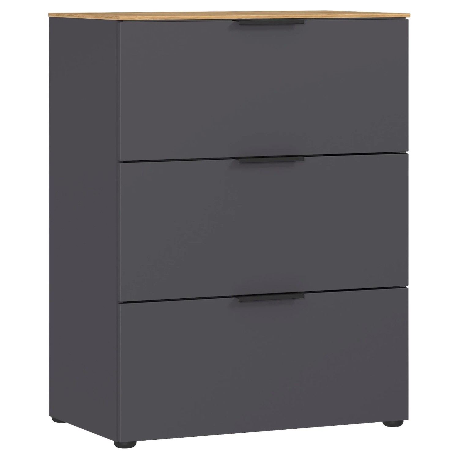 Premium Living Kommode California in Eichenfarben/Graphit
