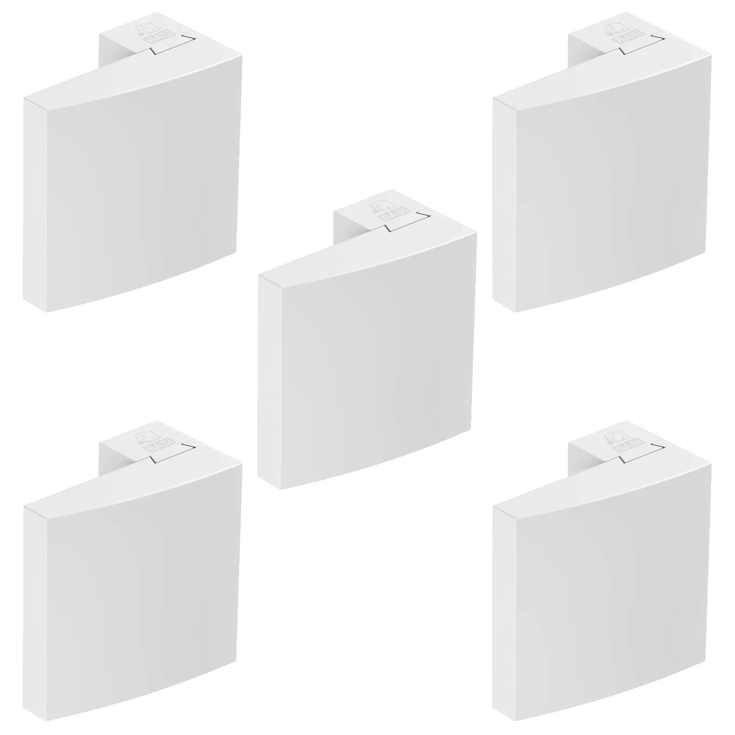 Basi - Fenster- und Fenstertürenzusatzsicherung - SET - 5x FS 65 - Weiß - 5x1100-0065