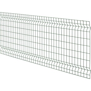 Grüner 3D-Einstabmattenzaun, 80x200 cm, für hohe Stabilität im Garten.