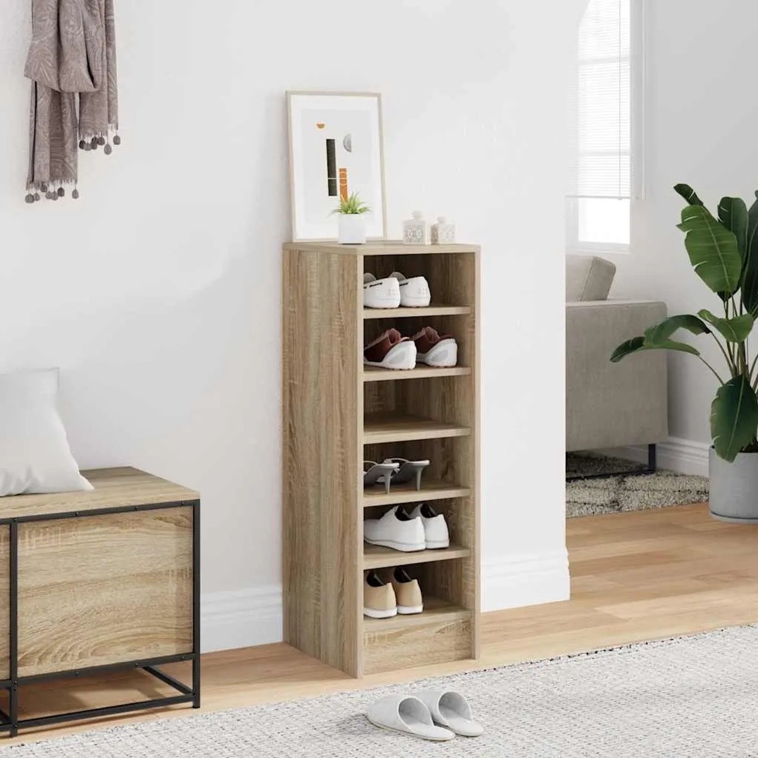 vidaXL Schuhschrank Sonoma-Eiche 31,5x35x90 cm Holzwerkstoff 809002_2