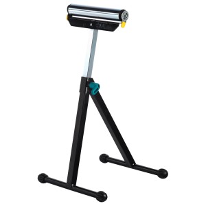 wolfcraft Rollenbock, montiert und klappbar, zur Verlängerung von Werkbänken und Sägetischen.