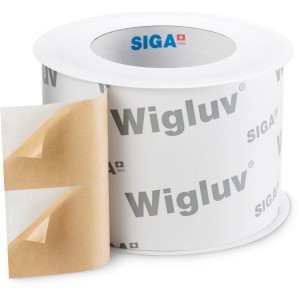 Siga Wigluv 100 Klebeband, 100mm x 25m Rolle, weiß, für winddichte Verklebung im Außenbereich.
