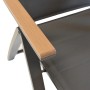 Detailaufnahme: Merxx Verona Gartensessel, klappbar, graphitgraues Gestell, Holzoptik Armlehne.