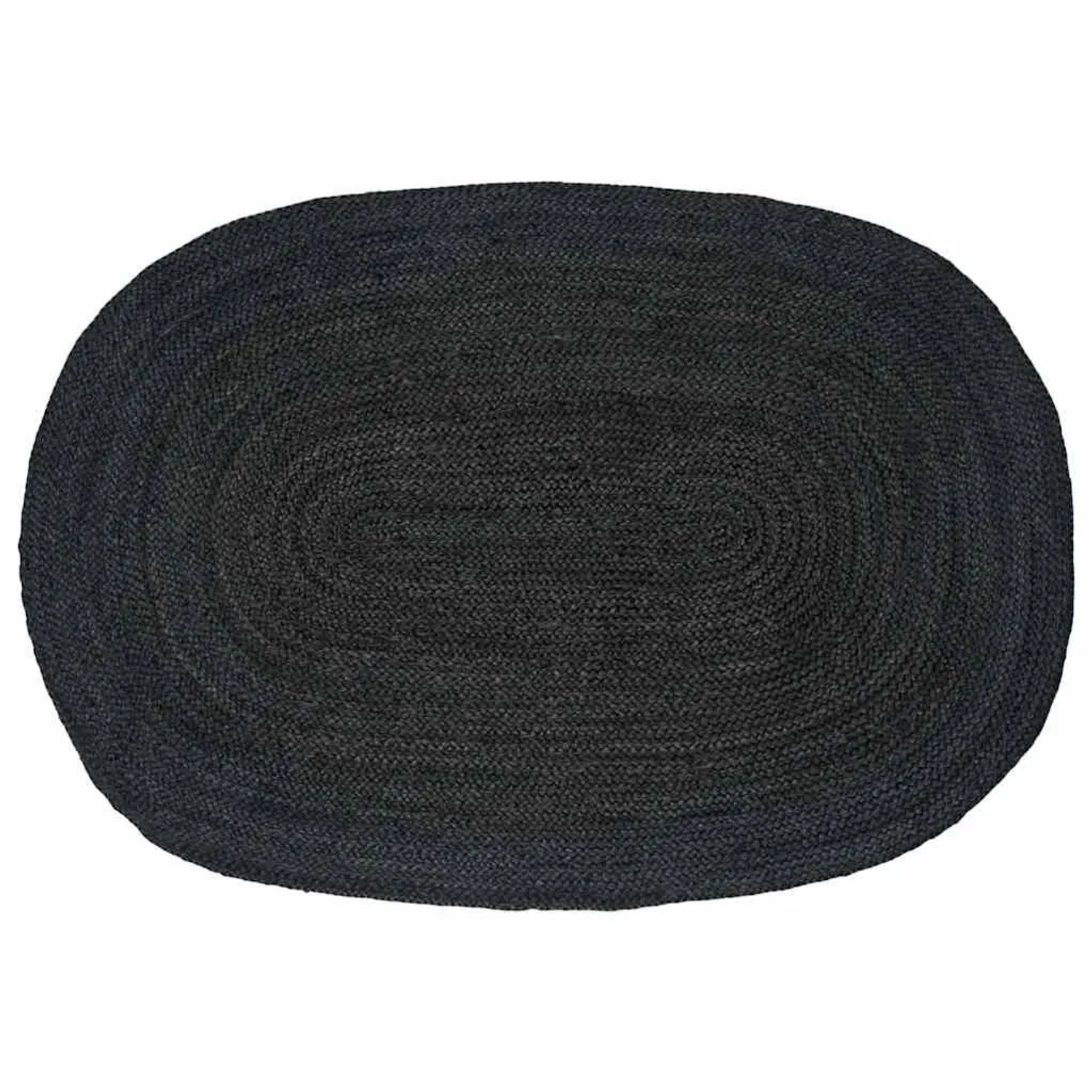 vidaXL Bereichsteppiche Oval Schwarz 100 x 152 cm Jute 42010642