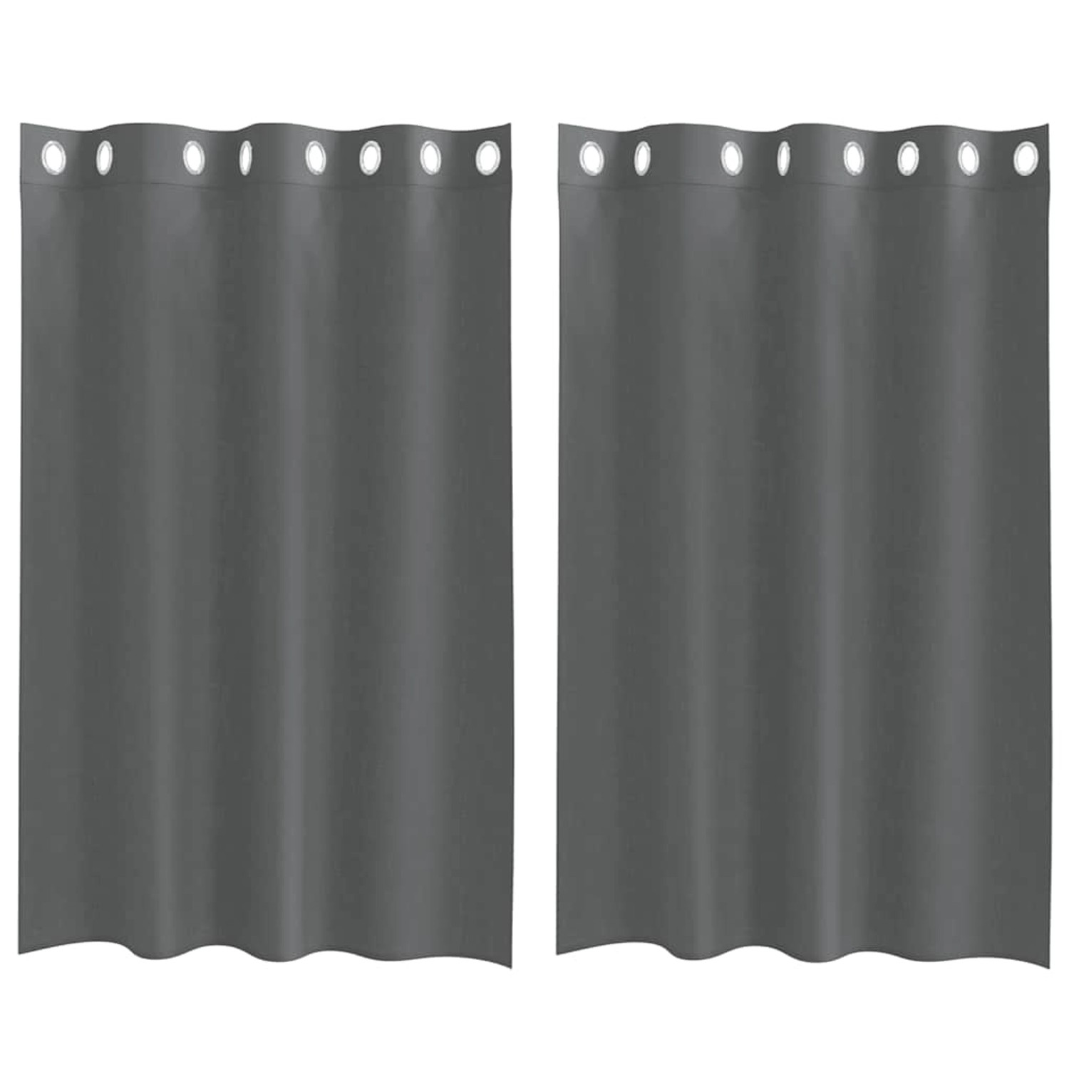 vidaXL Voile Vorhänge mit Ösen 2 Stk Dunkelgrau 140x175 cm 4102078 günstig online kaufen