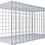 Gabiona Anbaukorb Typ 2, 40x80x40 cm, Maschenweite 5x5 cm, aus verzinktem Drahtgitter.