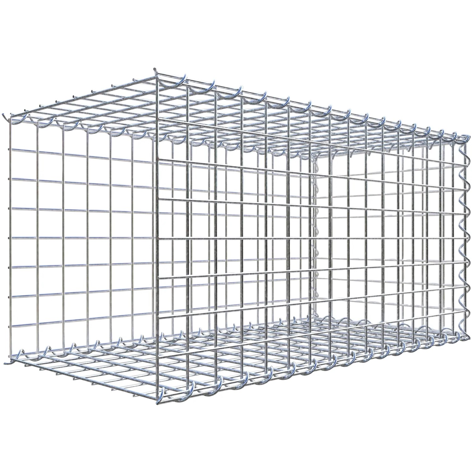 Gabiona Gabione-Anbaukorb Typ 2 40 x 80 x 40 cm Maschenw 5 x 5 cm