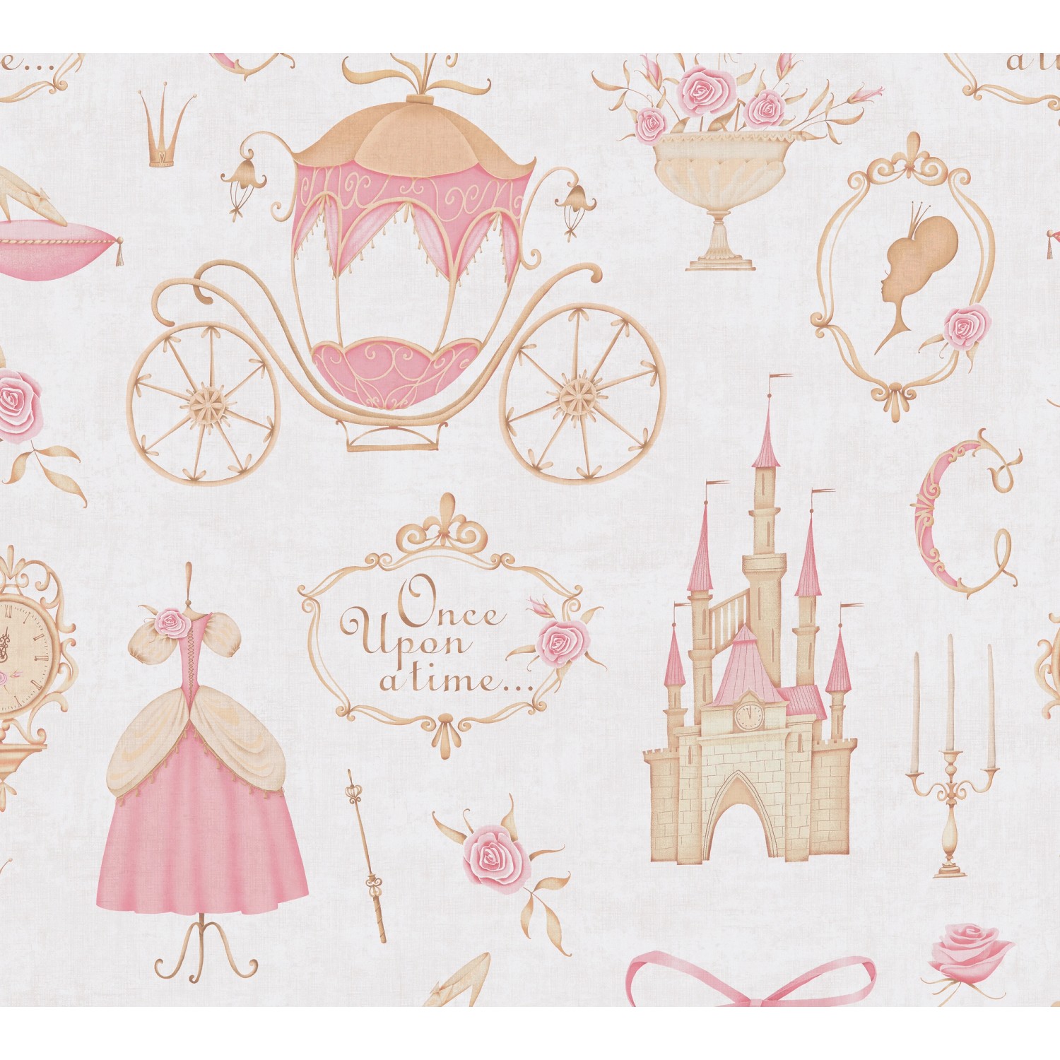 A.S. Creation Vliestapete Prinzessin Märchen 10,05 m x 0,53 m Beige-Rosa FS günstig online kaufen