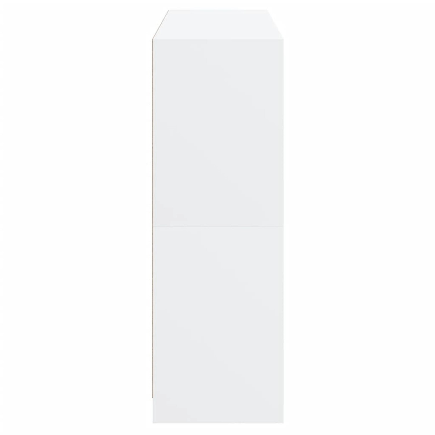 Weißes VidaXL Bücherregal mit Türen, 136x37x109 cm, aus Holzwerkstoff. Wandregal für Bücher und Deko.