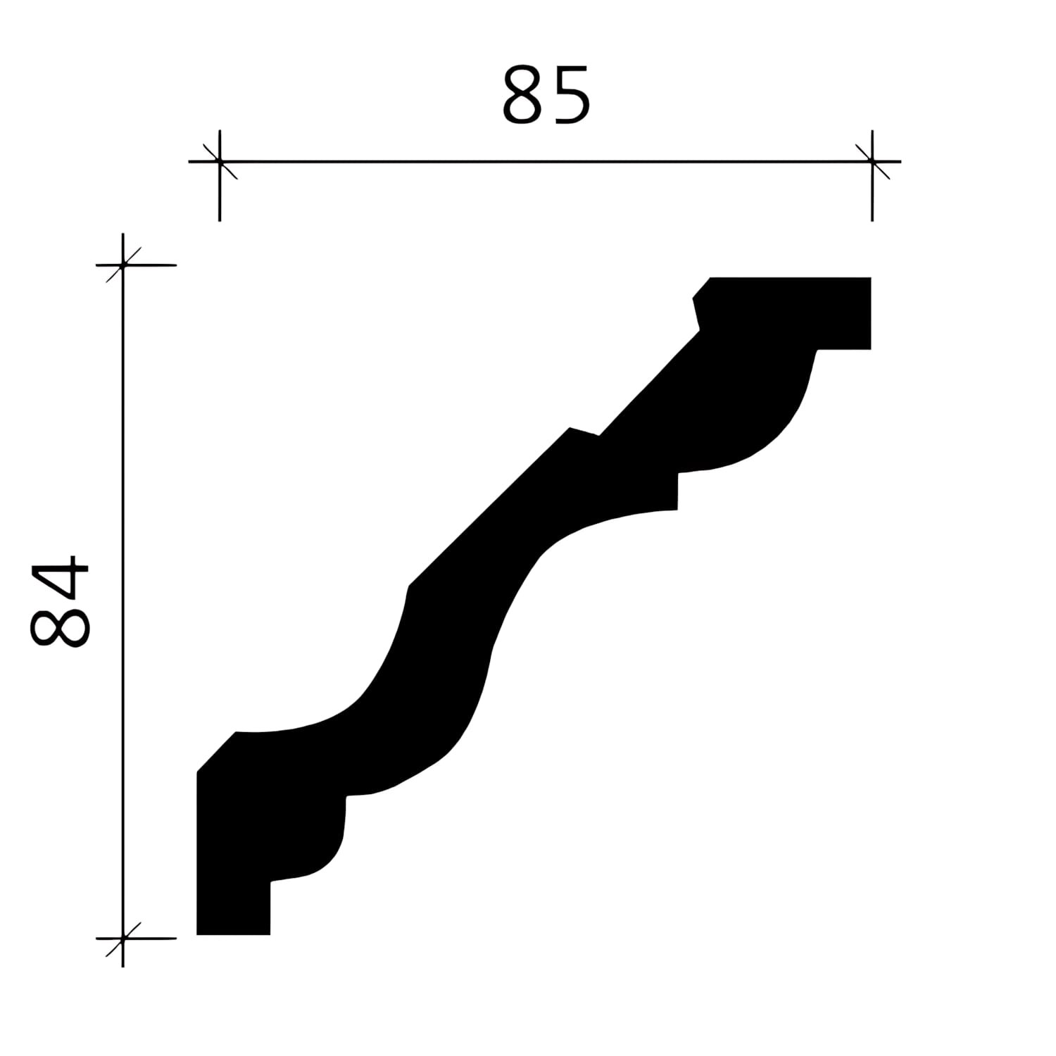 PROFHOME 150293F Flexible Eckleiste Stuckleiste aus Flexiblem Polyurethan 2 günstig online kaufen