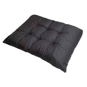 Anthrazitfarbenes Palettenkissen 120x60 cm. Komfortables Sitzkissen mit Steppung für Garten & Lounge.