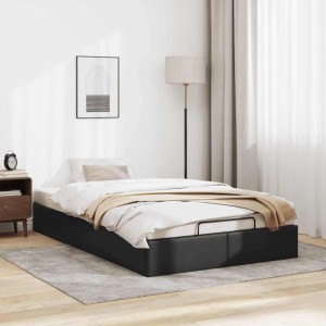 vidaXL Ottoman-Bett ohne Matratze Schwarz 120x200 cm Kunstleder 3310794