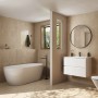 Roca Waschtischunterschrank Evelyne Basic, 60 cm, Weiß Matt im Badezimmer.