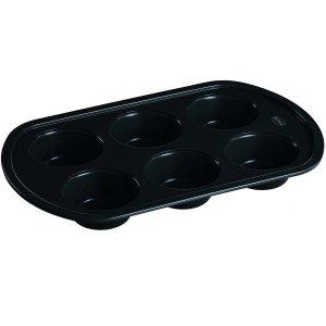 Rösle BBQ-Muffinform, 6-teilig, aus antihaftbeschichtetem Stahlblech für Grill und Backofen.