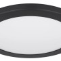 Schwarze LED-Deckenleuchte Lasse, Ø 29,8 cm, von Globo. Moderne und energiesparende Beleuchtung.