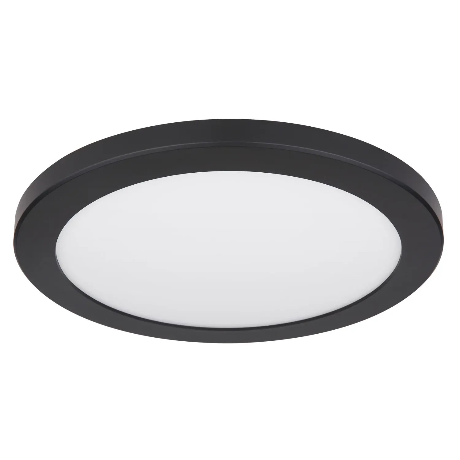 Schwarze LED-Deckenleuchte Lasse, Ø 29,8 cm, von Globo. Moderne und energiesparende Beleuchtung.