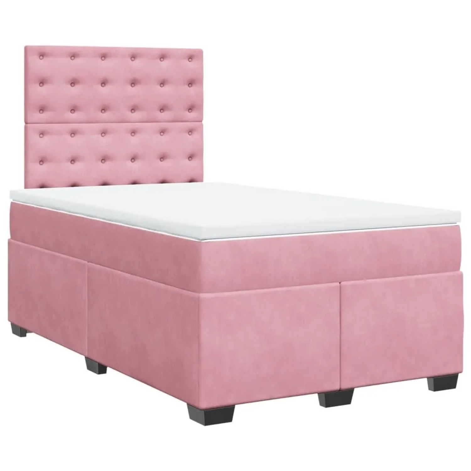 vidaXL Boxspringbett mit Matratze Rosa 120x190 cm Samt 3290875 günstig online kaufen