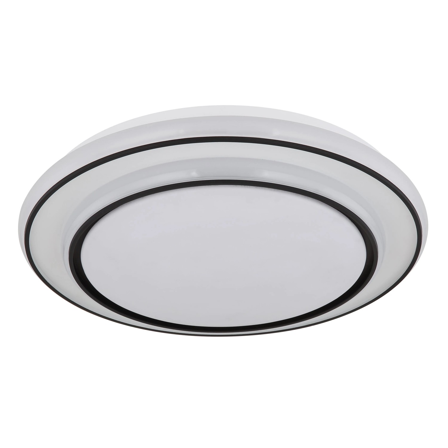 Weiße LED-Deckenleuchte Logan von Globo, Metall matt, 390x70 mm. Moderne Lampe für Innenräume.