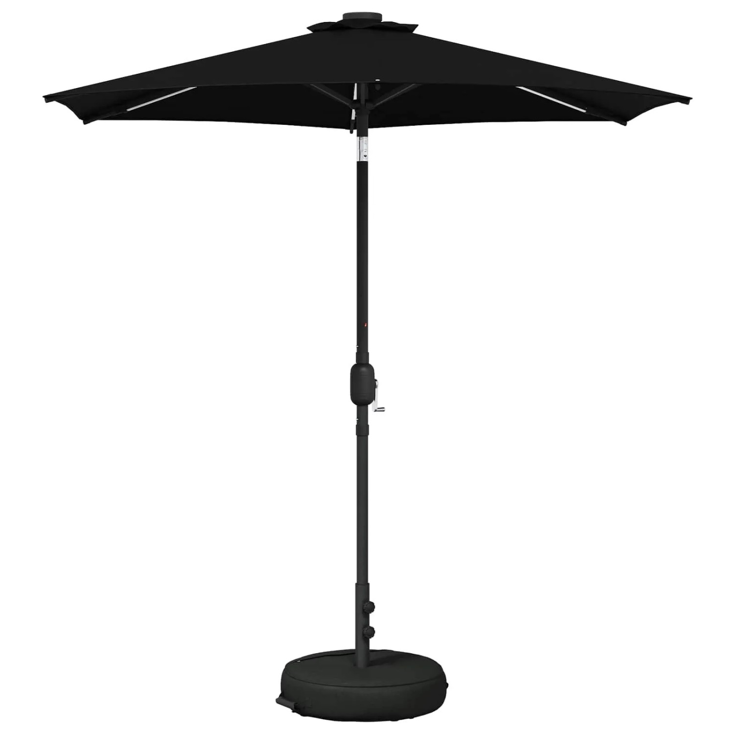vidaXL Gartenparasol mit LED-Lichtern und Sockel 230 x 230 cm 42036254