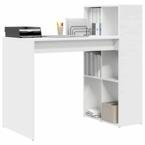 vidaXL Tisch mit Regal Weiß 108 x 55 x 103,5 cm Holzwerkstoff 869458