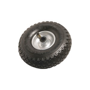 Luftrad mit Metallfelge, Blockprofil, Ø 260mm, silber-schwarz.