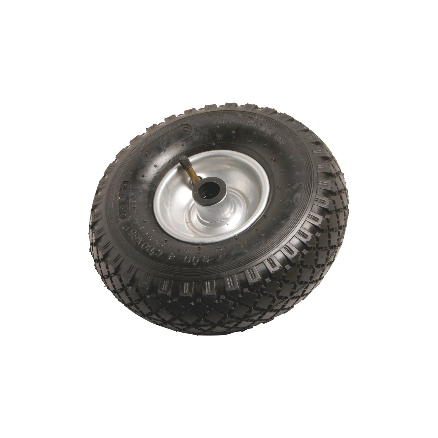 Luftrad mit Metallfelge Blockprofil Ø 260 mm 200 kg Silber-Schwarz