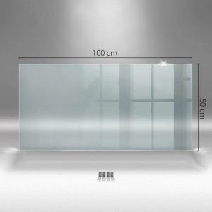 Tulup Küchenrückwand Glas Transparent Glaswand für die Küche Klar 100x50 cm Spritzschutz für Herd Glas Klar