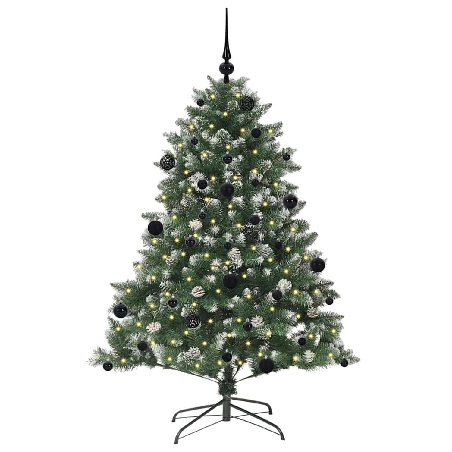 vidaXL Künstlicher Weihnachtsbaum mit 150 LEDs Grün 105 x 105 x 150 cm 3395222