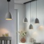 Paul Neuhaus Pendelleuchte Eton Beton, graue Hängelampe im Industrial Design, Ø 21 cm.