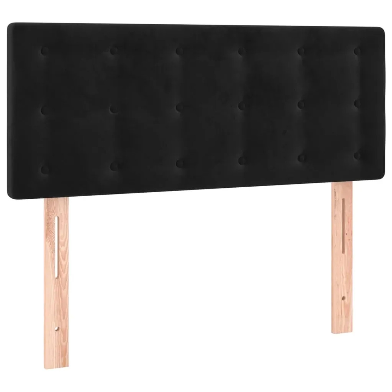 vidaXL LED Kopfteil Schwarz 100x5x78/88 cm Samt 3122090