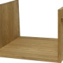 Offenes, braun gebeiztes T & J Regal Labo-3D (36x36x24 cm) aus Weide für Zaunbau & Sichtschutz.