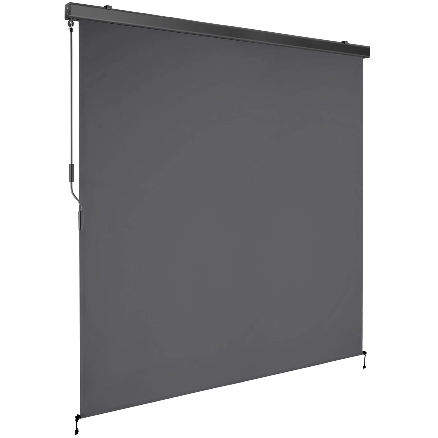 Tectake Senkrechtmarkise Eloise Verschiedene Größen Uv Beständig und Wasserabweisend 180 x 250 cm 10 x 180 x 250 cm Dunkelgrau