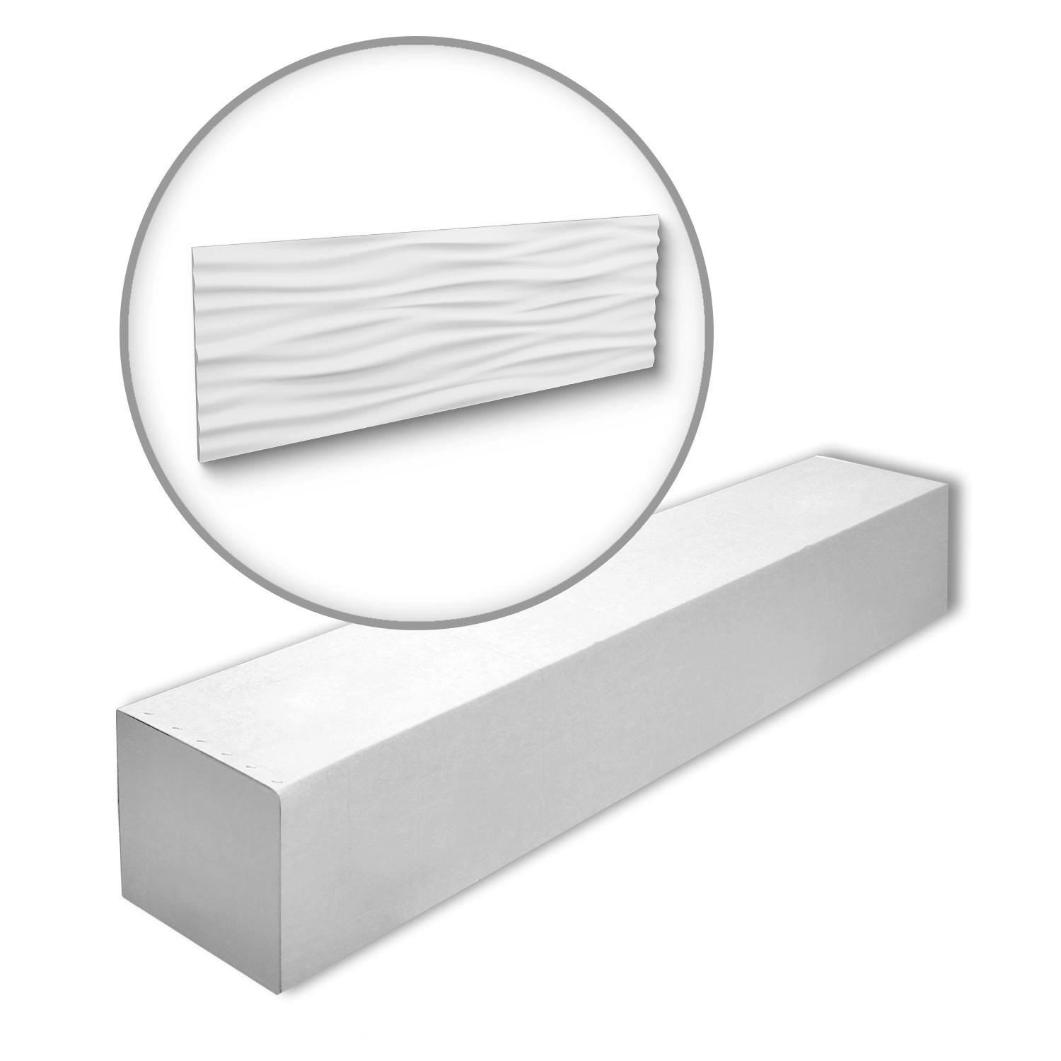 NOEL & MARQUET NMC LIQUID-Box ARSTYL 3D Wandpaneele 1 Karton Set mit 6 Zierelementen 2,58 m2 Weiß