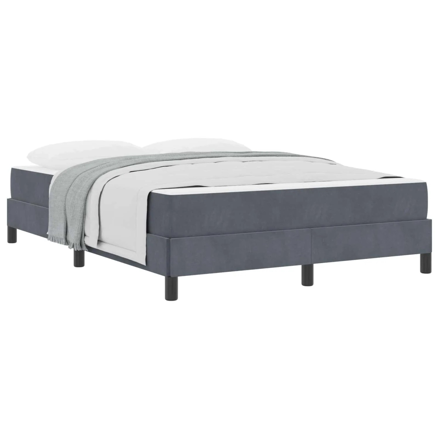 vidaXL Boxspringbett mit Matratze Dunkelgrau 140 x 220 cm Stoff 3398792 günstig online kaufen