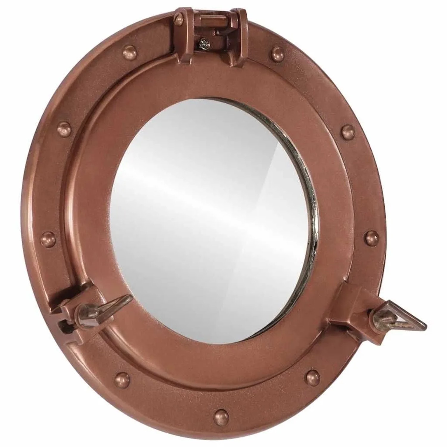 vidaXL Bullaugen-Spiegel Wandmontage Ø30 cm Aluminium und Glas 357856