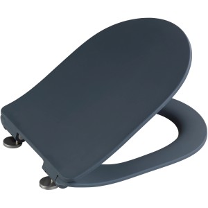 Wenko WC-Sitz Sedilo, Duroplast, Grau Matt, mit Absenkautomatik und rostfreier Befestigung.