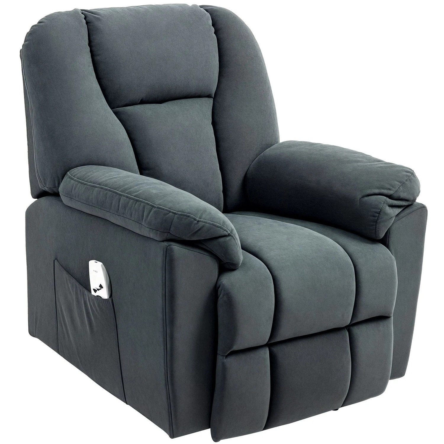 HOMCOM Relaxsessel mit Liegefunktion Polyester Dunkelgrau 97L x 88B x 101H cm