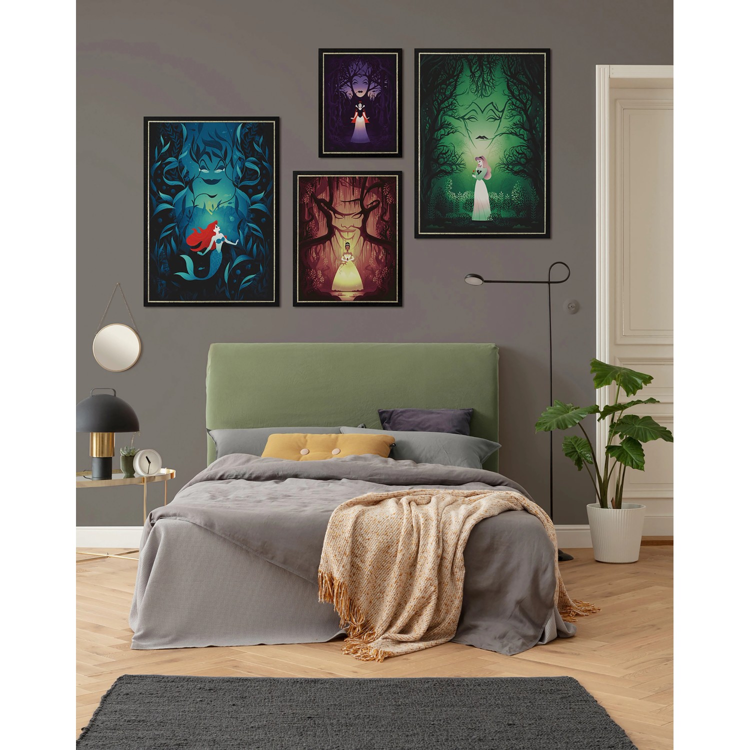 Komar Wandbild Disney Tiana Dr. Facilier 30 cm x 40 cm Gelb_2