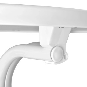 Detailaufnahme: Weißer Beautissu Bistroni Bistrotisch, klappbarer Mechanismus.
