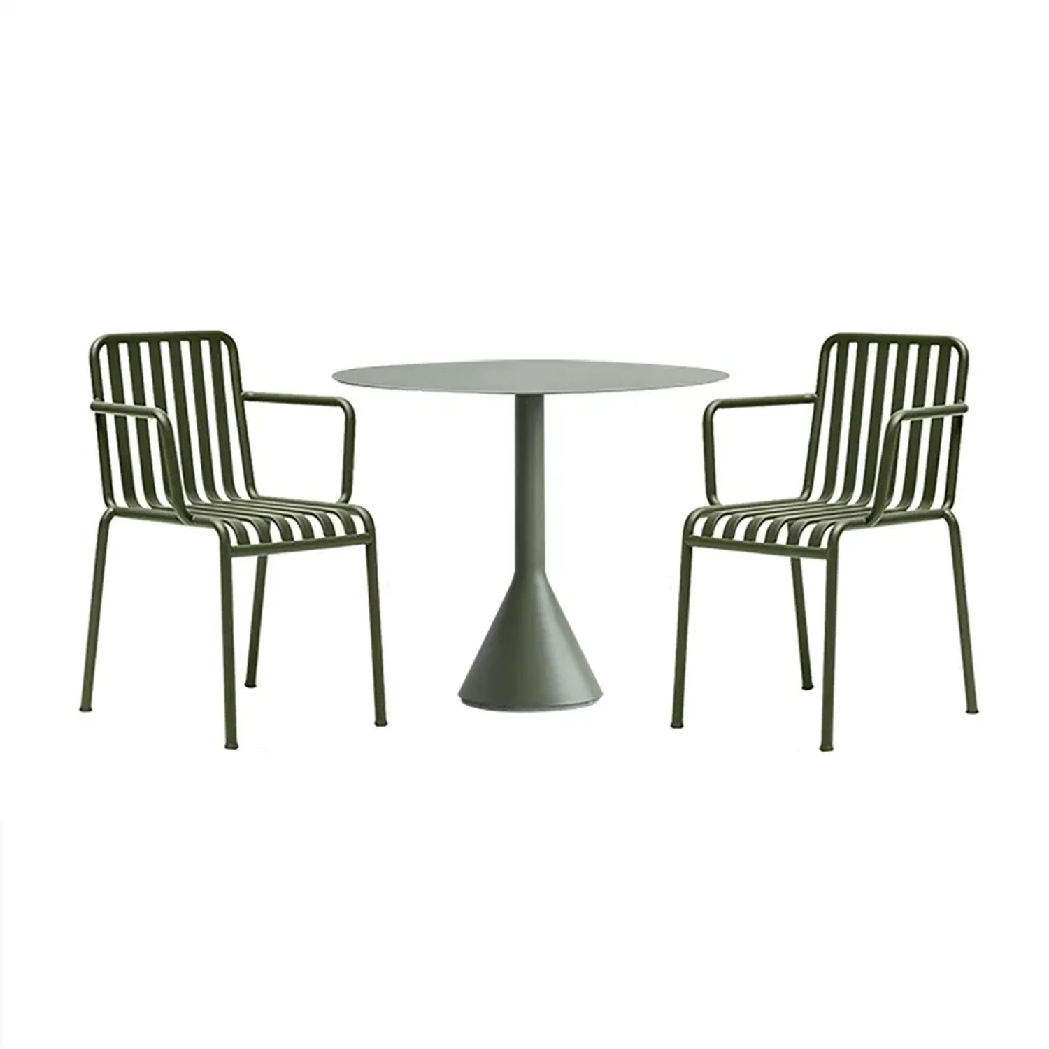 360Home Outdoor Tisch Und Stühle Terrasse Veranda Im Freien Garten Balkon Wasserdicht Eisenmaterial Grün 60CM